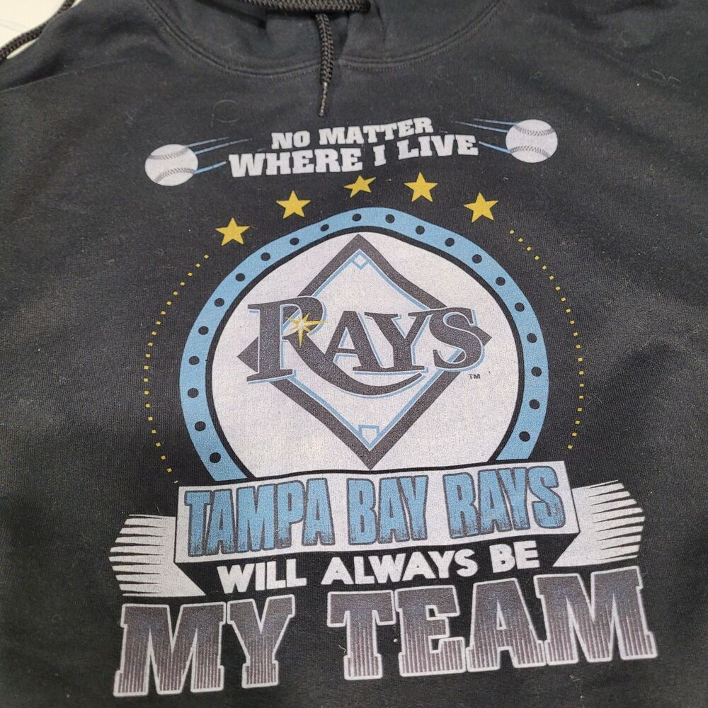 Tampa Bay Rays Hoodie Gildan 2XL Navy Blue Baseball Pullover Majestic MLB B5